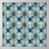 Breezy Patina Wallpaper with Ethereal Mist Texture Poster (Voorkant)