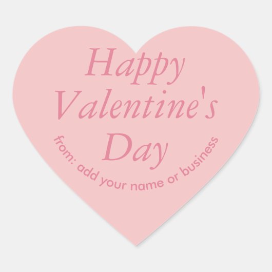 Breezy Pink Heart Valentijns Sticker (Voorkant)