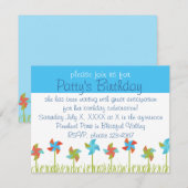 Breezy Pinwheels Kaart (Voorkant / Achterkant)