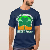 Breezy Point NY The Irish Riviera Shamrock Retro T-shirt (Voorkant)