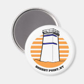 Breezy Point Vuurtoren Koelkast Magnet (Voorkant / Achterkant)