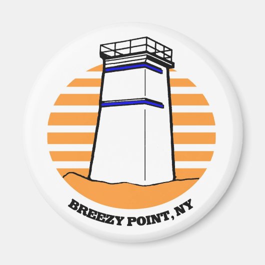Breezy Point Vuurtoren Koelkast Magnet (Voorkant)