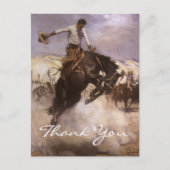 Breezy Riding van WHD Koerner, Vintage Cowboys Briefkaart (Voorkant)