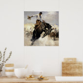 “Breezy Riding” Westerse kunst van WHD Koerner Poster (Keuken)