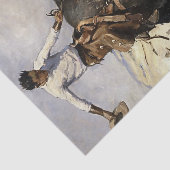 “Breezy Riding” Westerse kunst van WHD Koerner Tissuepapier (Detail)