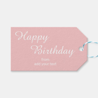 Breezy Roze Verjaardagscadeau Labels Cadeaulabel