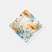 Breezy Wildflower Field in het Sinaasappel Servet (Hoek)