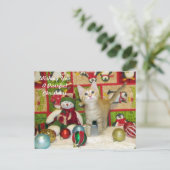 Breezy's kerstBriefkaart - Kat / Keuten Feestdagenkaart (Staand voorkant)