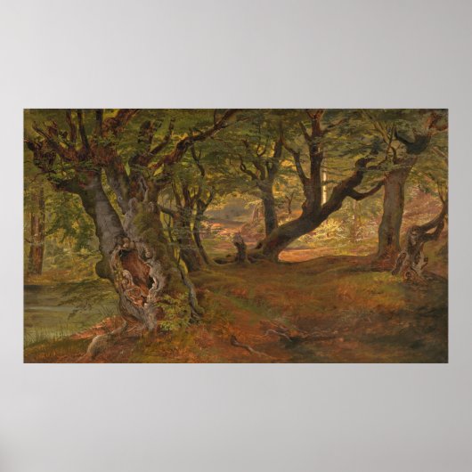 Bregentved Forest - Frederik Sødring Fine Art Poster (Voorkant)