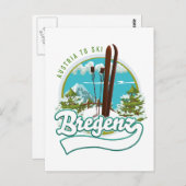 Bregenz austria voor de ski logo briefkaart (Voorkant / Achterkant)