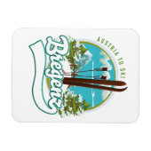 Bregenz austria voor de ski logo magneet (Horizontaal)