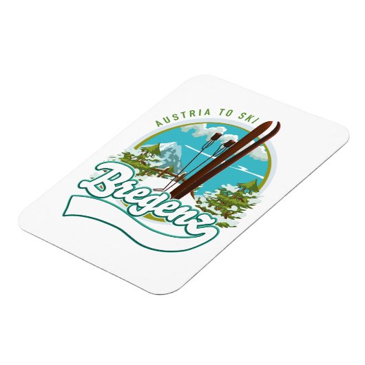 Bregenz austria voor de ski logo magneet (Linkerzijde)