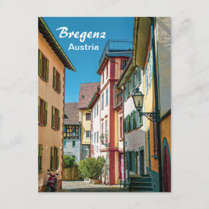 Bregenz in Oostenrijk Het Briefkaart van de oude s