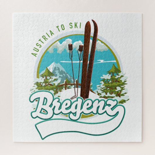 Bregenz Oostenrijk ski logo Legpuzzel (Verticaal)