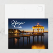Bregenz Pier bij zonsondergang in Oostenrijk Briefkaart (Voorkant / Achterkant)