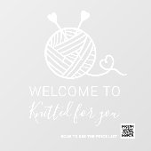 Brei ambacht winkel logo welkom Qr code Raamsticker (Vel)