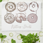 BREI DOZEN DONUTS keukenschotel handdoek + tekst (Gevouwen)