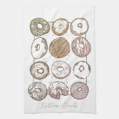 BREI DOZEN DONUTS keukenschotel handdoek + tekst (Verticaal)