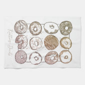 BREI DOZIJN DONUTS Keukenhanddoek + Tekst (Horizontaal)