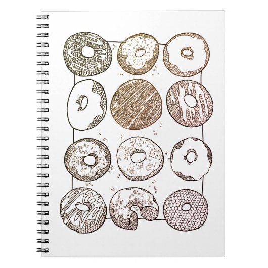 BREI DOZIJN DONUTS Spiraal Notebook Notitieboek (Voorkant)