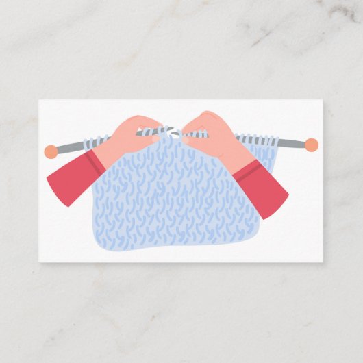 Brei- en haaklessen Instructeur Business Car Visitekaartje (Achterkant)