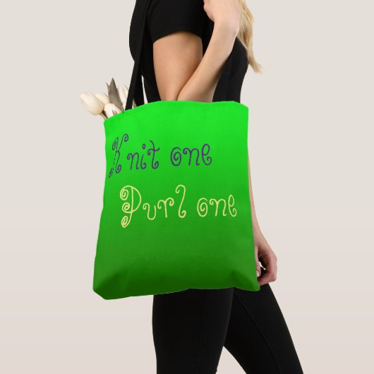 Brei er een. Purple één. - Breiproject - jouw naam Tote Bag (Dichtbij)