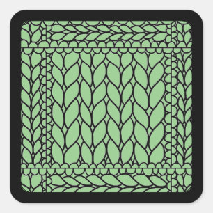 BREI PURL SAGE Kleine vierkante Stickers II