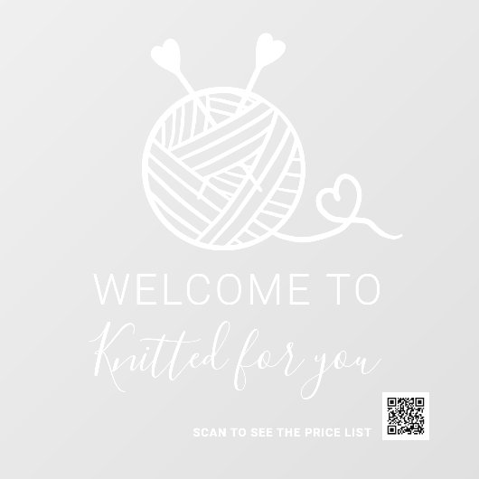 Breiambachtelijke winkel logo welkom Qr code Raamsticker (Vel)