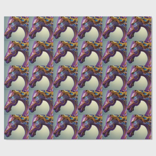 Breice Fracture Pareltjes Horse Head Cadeaupapier (Vlak)