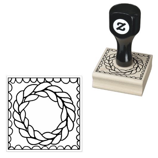BREICIRKEL 5 cm Vierkante Rubber Stempel (Gestempeld)