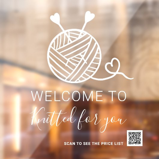 Breiclub logo welkom Qr code Raamsticker (Vel 2)