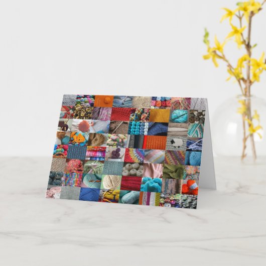 breicollage kaart (Gele Bloem)