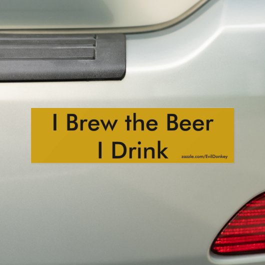 Breid de Bumpersticker van de bier Amber (Op auto)