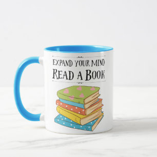 Breid je geest uit ... een boek lezen mok