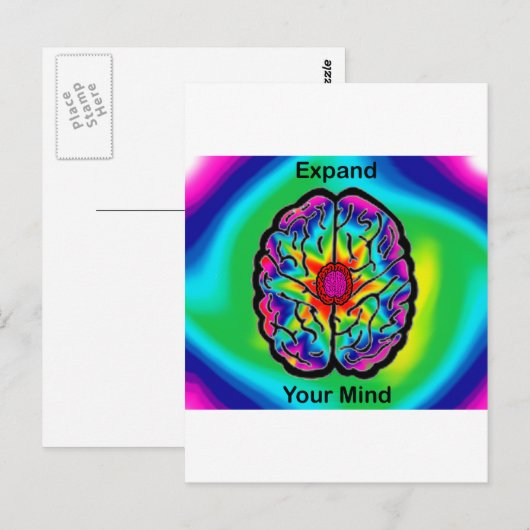 Breid uw geest uit briefkaart (Voorkant / Achterkant)