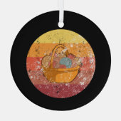 Breien Brei Mand Met Wol Glas Ornament (Achterkant)