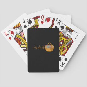 Breien Brei Mand Met Wol Pokerkaarten
