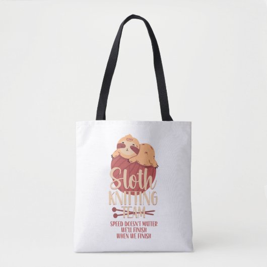 Breien breiluiaard tote bag (Voorkant)