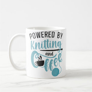 Breien Breister Koffie Aangedreven Door Breien En Koffiemok