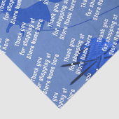 Breien Business Bedankt Bericht Blauw Tissuepapier (Detail)