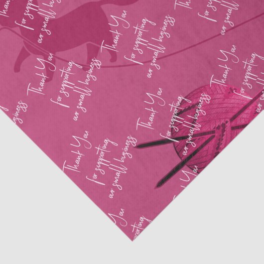 Breien Business Bedankt Bericht Roze Tissuepapier (Detail)