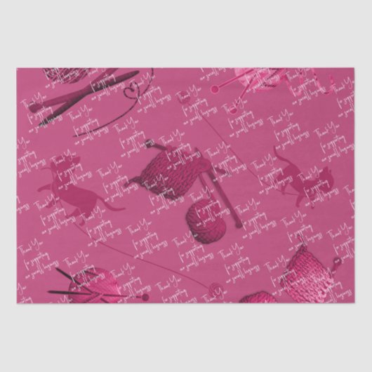 Breien Business Bedankt Bericht Roze Tissuepapier (Voorkant)