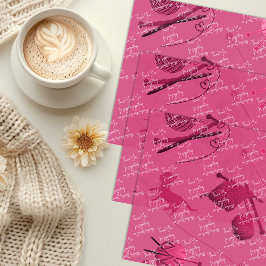 Breien Business Bedankt Bericht Roze Tissuepapier