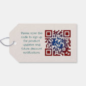 Breien Business Yarn Shop Bedankt QR-code Cadeaulabel (Achterkant Horizontaal)