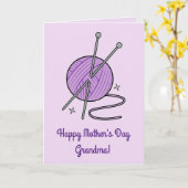 Breien Fun Moederdag Naam  Kaart (Gele Bloem)