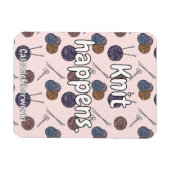 Breien gebeurt breien grap met garen huid magneet (Horizontaal)