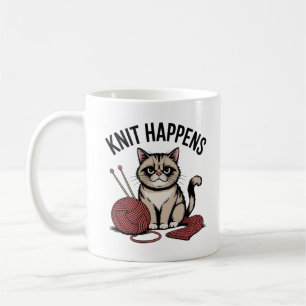 Breien Gebeurt – Grappig Cadeau voor Breiers & Gar Koffiemok