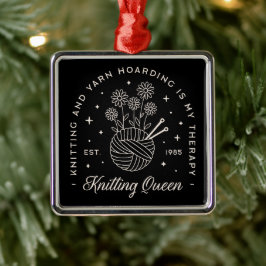 Breien gebreid garen hamsteren hekserig grillig zw metalen ornament