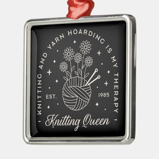 Breien gebreid garen hamsteren hekserig grillig zw metalen ornament (Links)