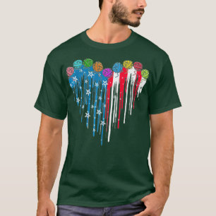 Breien Gehaakte Lover Garen Hart Amerikaanse Vlag T-shirt